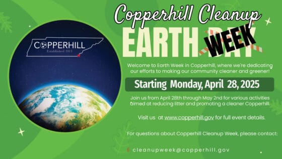 Copperhill Cleanup Week: April 28 – May 2, 2025