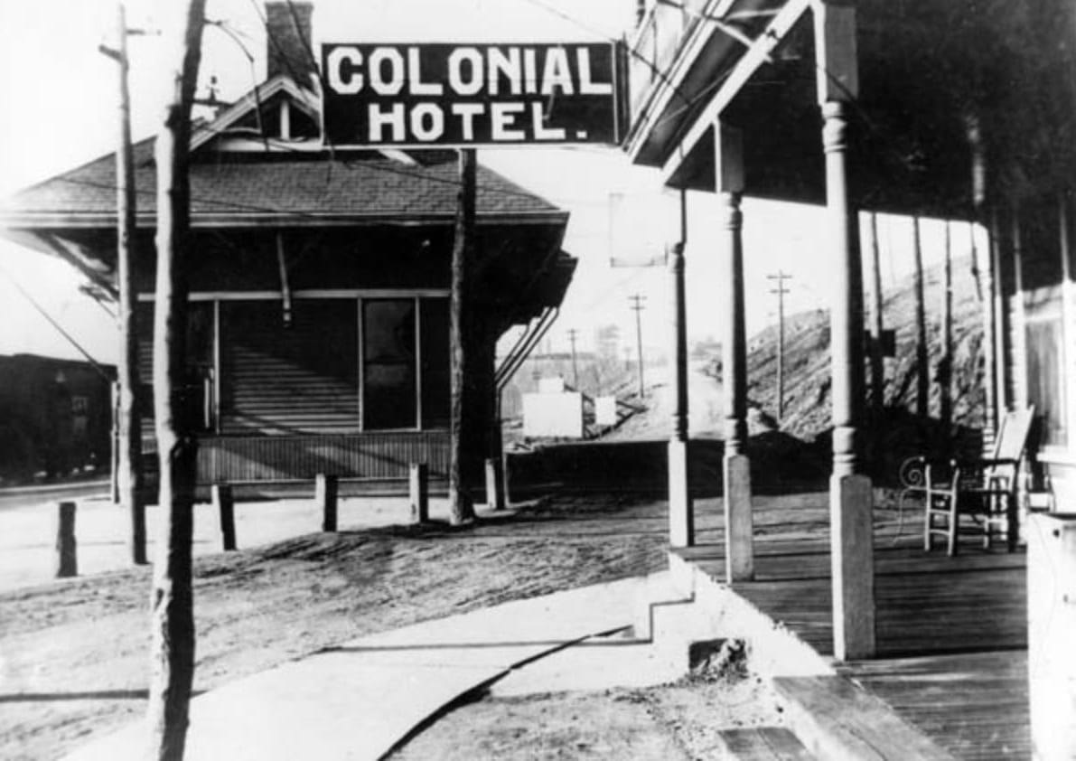 The Copperhill Depot as seen from the Colonial Hotel