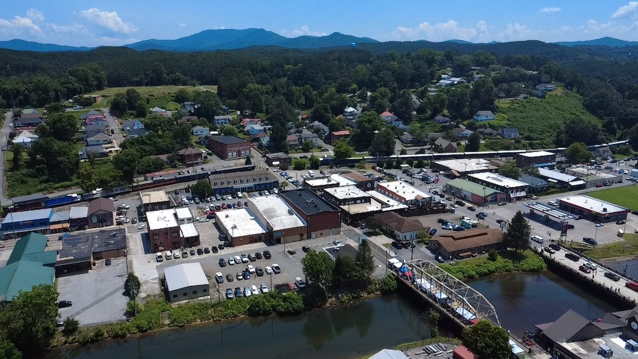 Present day Copperhill, TN with both trains in town